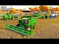 1980'S SOYBEAN HARVEST! RUNNING (3) JD 8820 COMBINES! | FARMING SIMULATOR 1980'S