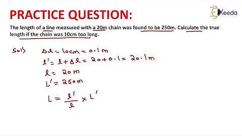 1st Numerical of Faulty Chain | Linear Measurements | Geomatics Engineering - GATE