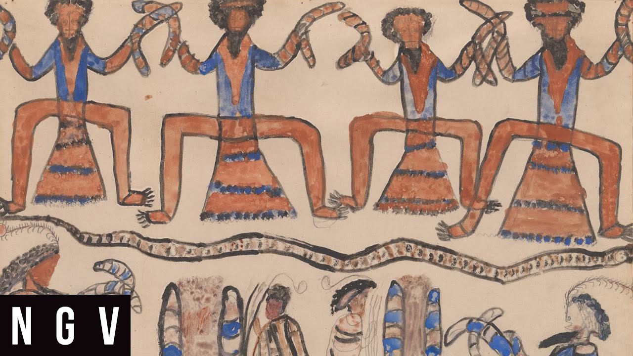 William Barak's Ceremony with Rainbow Serpent