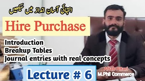 Hire purchase | accounting for hire purchase | hire purchase b.com | advanced accounting | b.com 2