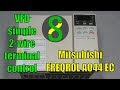 VFD simple 2-wire terminal control - Mitsubishi FREQROL A044 EC