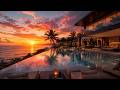 Luxury Oceanfront Villa at Sunset 🌅 | Ocean & Pool Sounds for Relaxation
