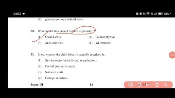 NET-JRF| Sociology| Jan 2017| Paper 3