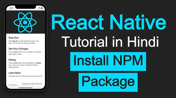 React Native tutorial in Hindi #36 How to install npm package