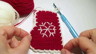 Вязаные игрушки на елку ❄ Christmas crochet decor❄ Новогодний декор крючком. Сапожок Урок 385