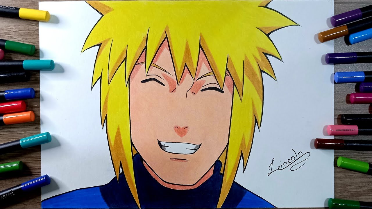 Como Desenhar o Minato Namikaze (passo a passo) How to draw Namikaze ...