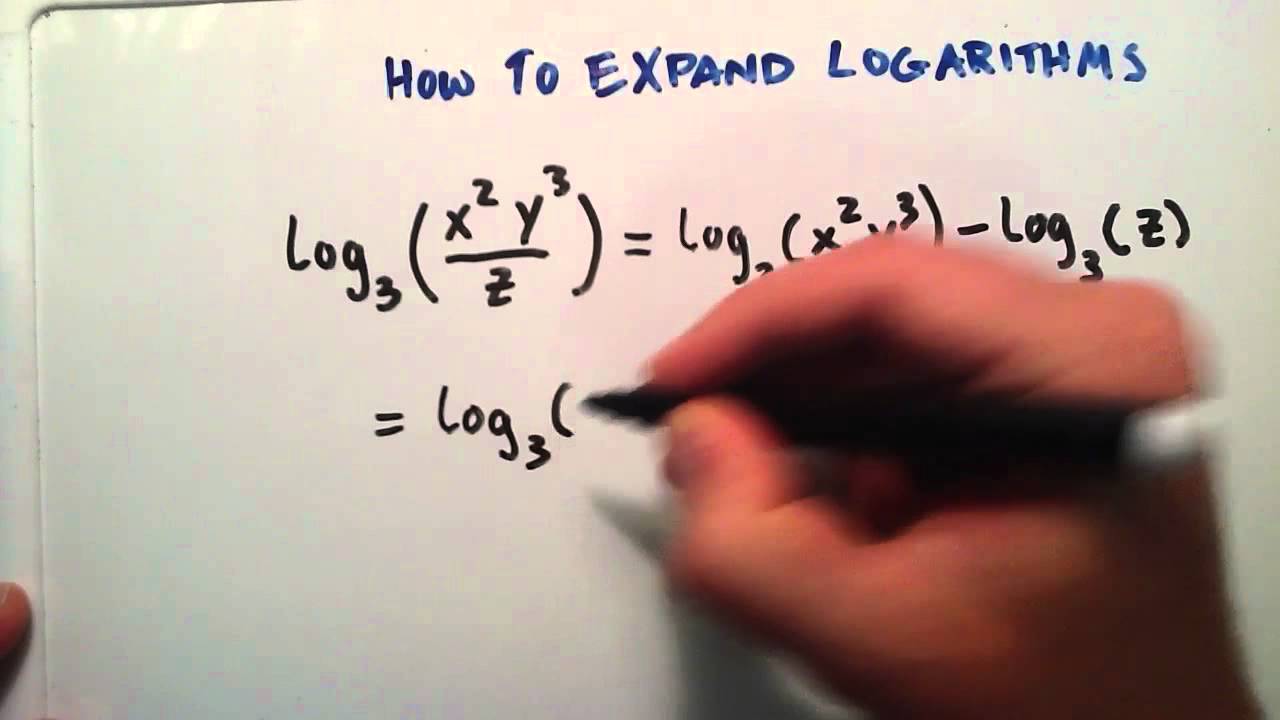 How to Expand a Logarithm : Logarithms , Lesson 10 - YouTube