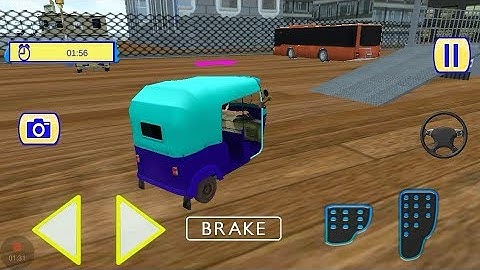 Modern Rickshaw Cargo Train Driving Simulator #Android Game play 2018 #Tuk Tuk Auto Rickshaw Games