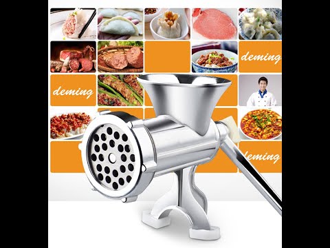 Video Dụng Cụ Xay Thịt Bằng Nhôm Quay Tay Có Đầu Nhồi Lạp... - youtube