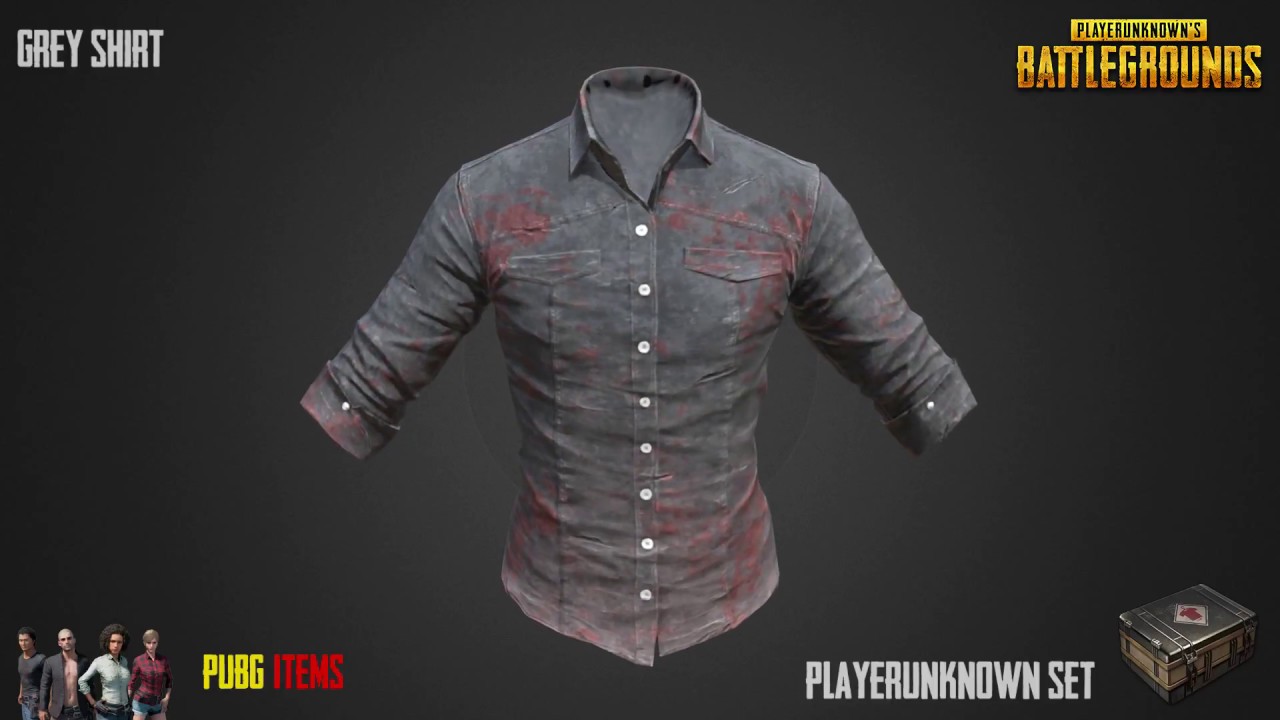 Shirt (Gray) PUBG Item Showcase YouTube