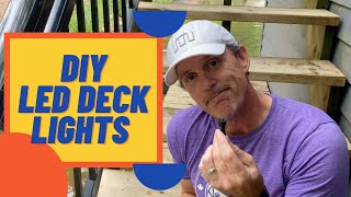 DIY LED Deck lights on outdoor stairs [] Every step explained [] Easy retrofit to existing deck