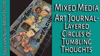 LAYERING PRINTED IMAGES ON A PAINTED BACKGROUND: Creating art journal layers with printed images