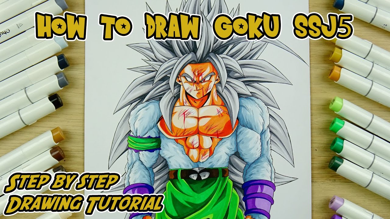How to Draw Goku SSj5 with Ohuhu Brush Markers