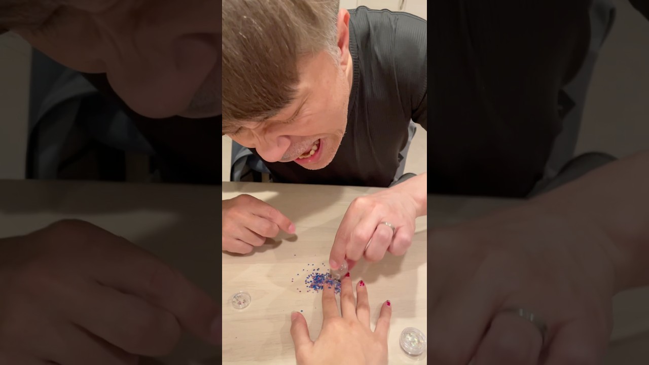 父にネイルしてもらった