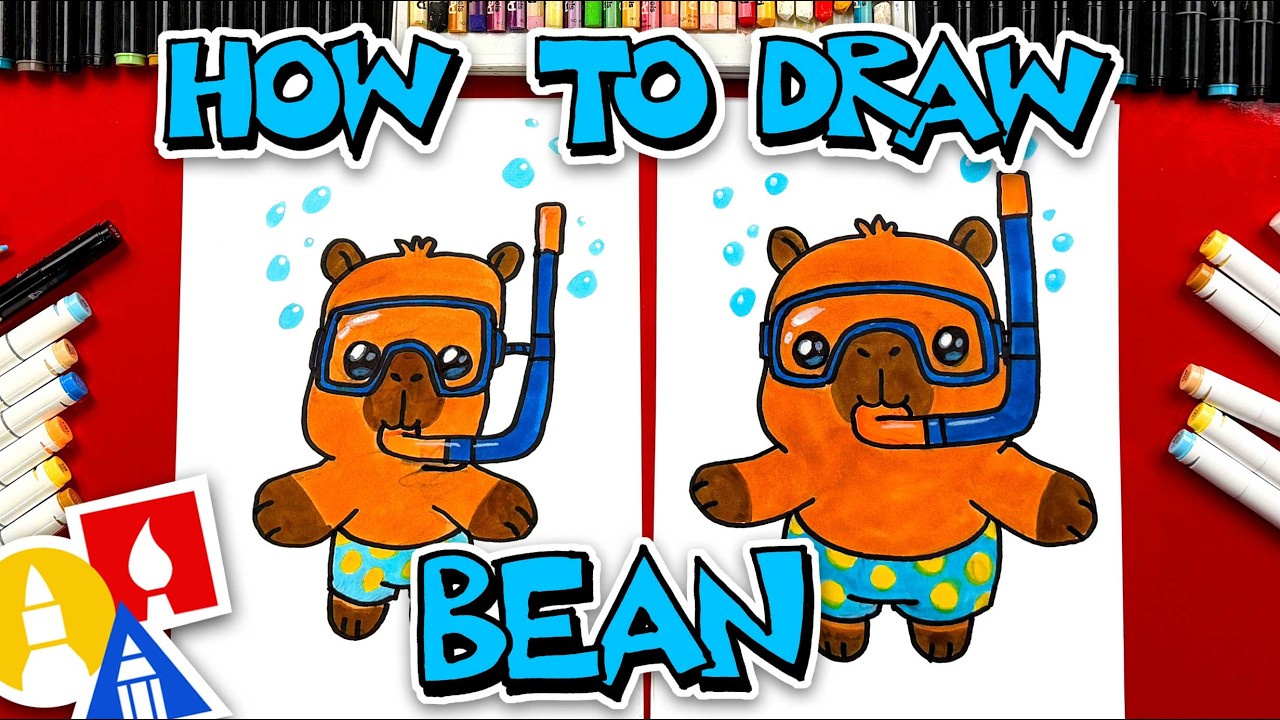 How To Draw Bean The Capybara Swimming
