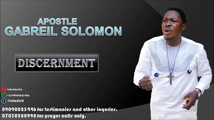 APSTL GABRIEL E SOLOMON - DISCERNMENT