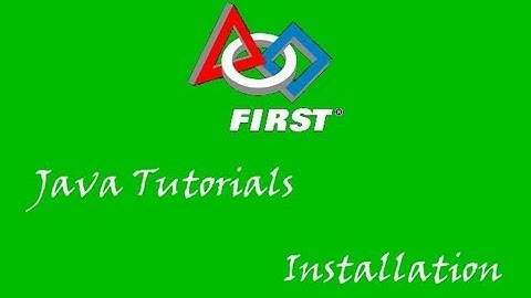 FRC Java 1 - Installation