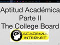 The College Board - Aptitud Académica II, Razonamiento Verbal