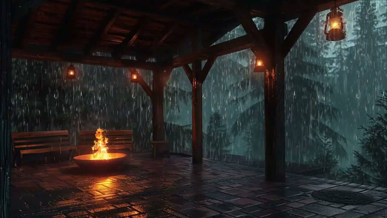 Heavy Rain & Thunderstorm Sounds for Deep Sleep 🌩 Stormy Ambience for Relaxation & Stress Relief