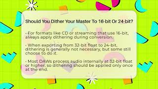 Should You Dither Your Master To 16-bit Or 24-bit? - Music Producer Mastery
