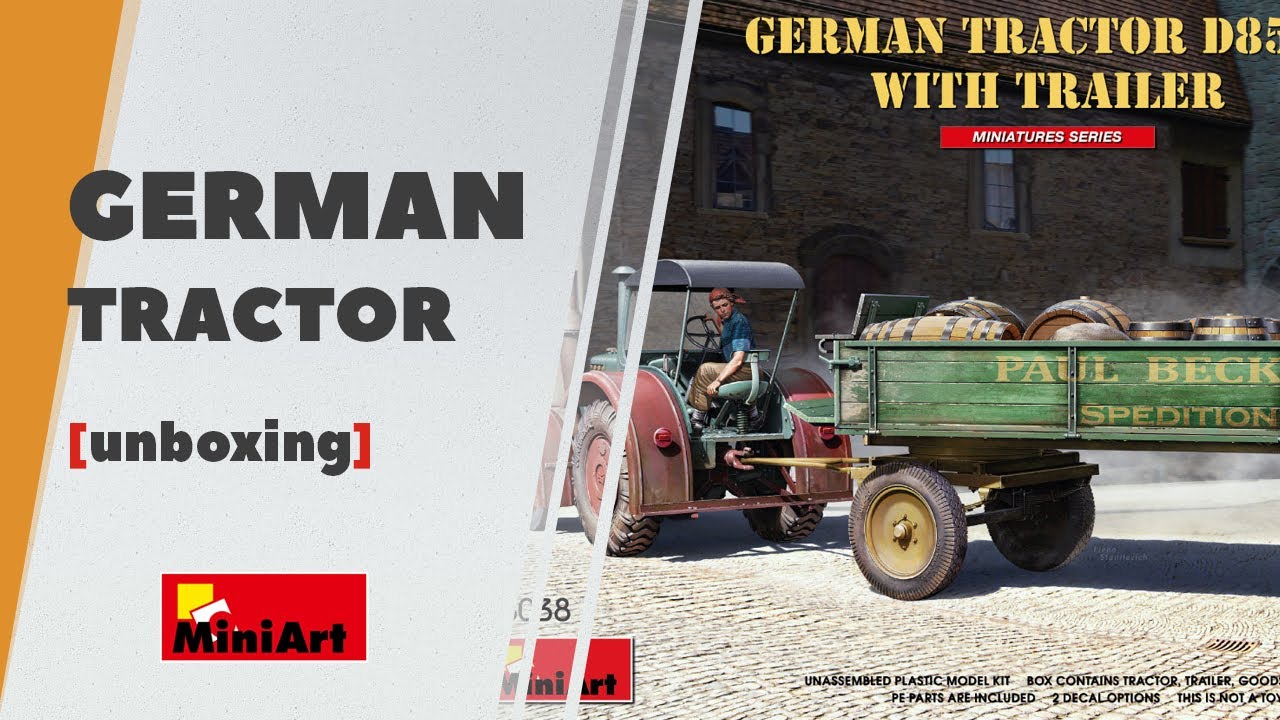 Обзор Lanz Bulldog D8506 от Miniart - немецкий трактор с прицепом
