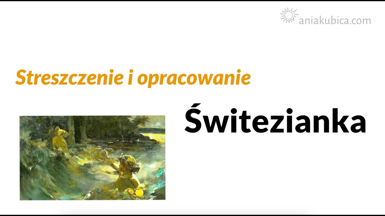 Świtezianka - streszczenie i omówienie - YouTube