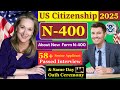 2025 New, Real Interview of US Citizenship - N400 Naturalization Interview and Test - Small talk