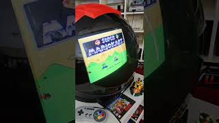 Super Mario Kart intro for the Super Nintendo on the Philips Discoverer Space Helmet Crt TV.