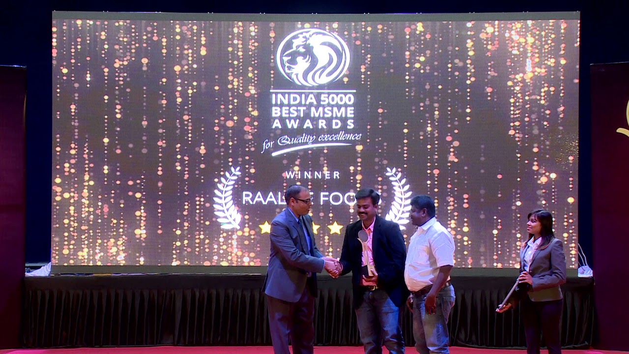 India 5000 Best Msme Awards 2017 Winner Raalice Foods