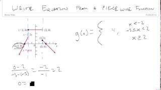 Write Equation from a Piecewise Graph