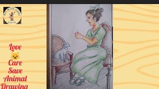 How To Draw Lovecaresave Animal Drawingwildlife Poster Drawing -Art With Sami