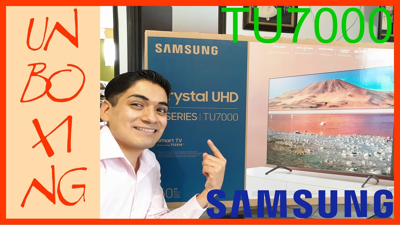 Unboxing TV Samsung 50 4K UHD UN50TU7000FXZX Smart (2020) 