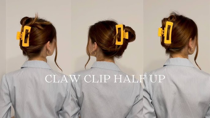 cutest claw clip styles for short hair ✨ #shorthair #clawclip