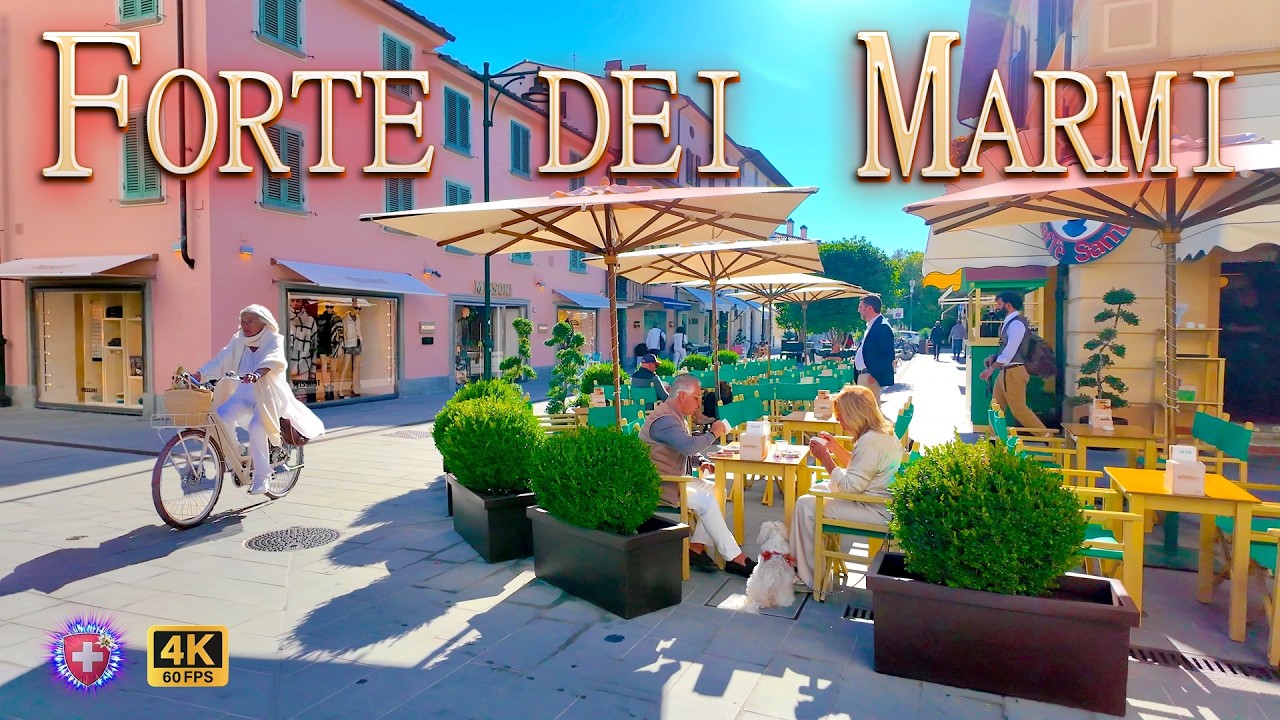 FORTE DEI MARMI ITALY ✨ Quiet luxury of Italy's most glamorous town 4K Walk Chic, Shopping & Sea
