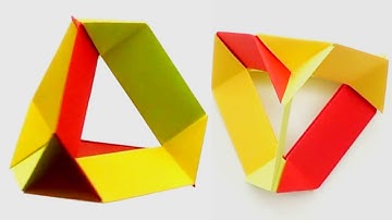 Modular Origami Tetrahedron - Origami Truncated Tetrahedron Skeleton - Easy Origami Tetrahedron