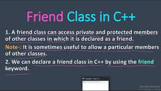 what is friend class in c++ | friend class in c++.