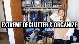 EXTREME CLOSET DECLUTTER & ORGANIZE, Super Satisfying Transformation! How Clutter Can Affect Us!