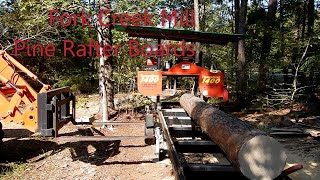 Fork Creek Mill - Milling Pine Rafter Boards Using Timberking 1400