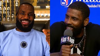 Kyrie Irving reacts to LeBron James saying he still wants to play with Kyrie