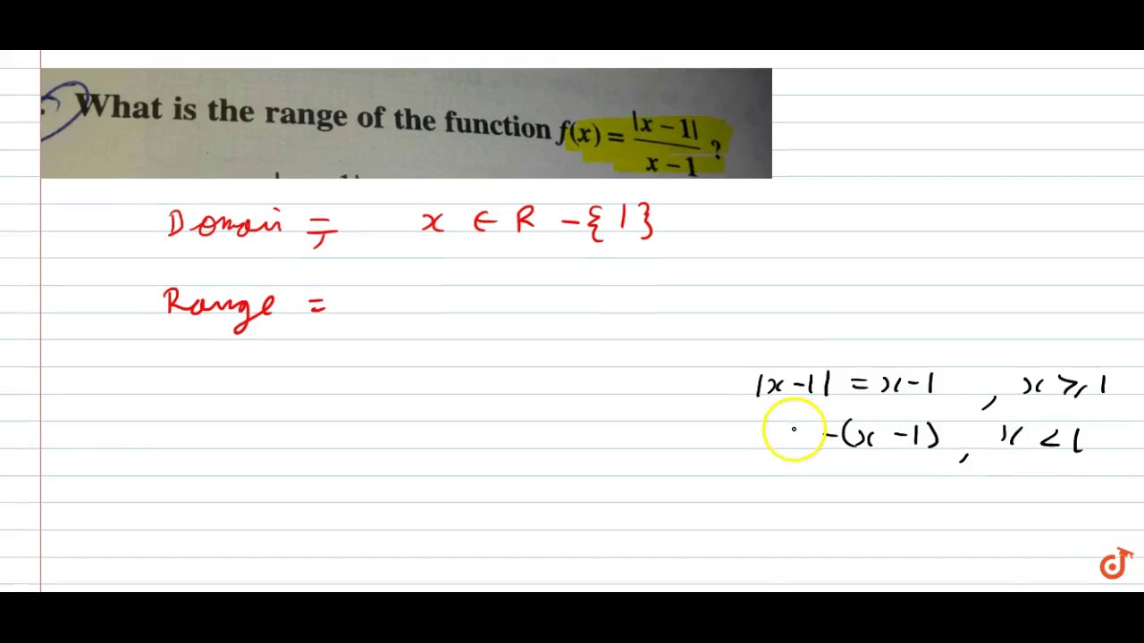What Is The Range Of The Function F X X 1 X 1 Youtube What Is The Range Of The Function F X X 1 X 1 Youtube