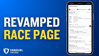 Revamped Race Page on FanDuel Racing