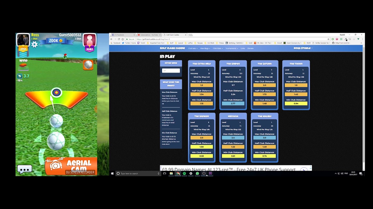 golf clash notebook or caddie golf clash notebook or caddie