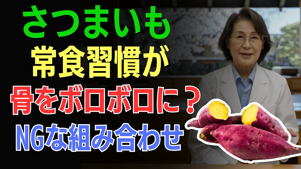 [高齢者要注意 !]  骨粗しょう症・骨もろさの原因がさつまいもの常食にある可能性｜食べ合わせの注意点   [医師たちの健康録] [高齢者の健康]