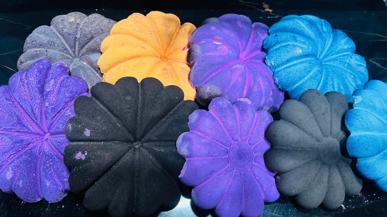 Variety Color Pumpkin Dyed Chalk ASMR Crush | Oddly Satisfying ASMR