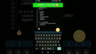 CREATING A UNIQUE LOGO FOR BUSINESS USING PYTHON🤩!!SOURCE CODE IN COMMENTS!!, WAIT FOR END🤯🤯.#shorts