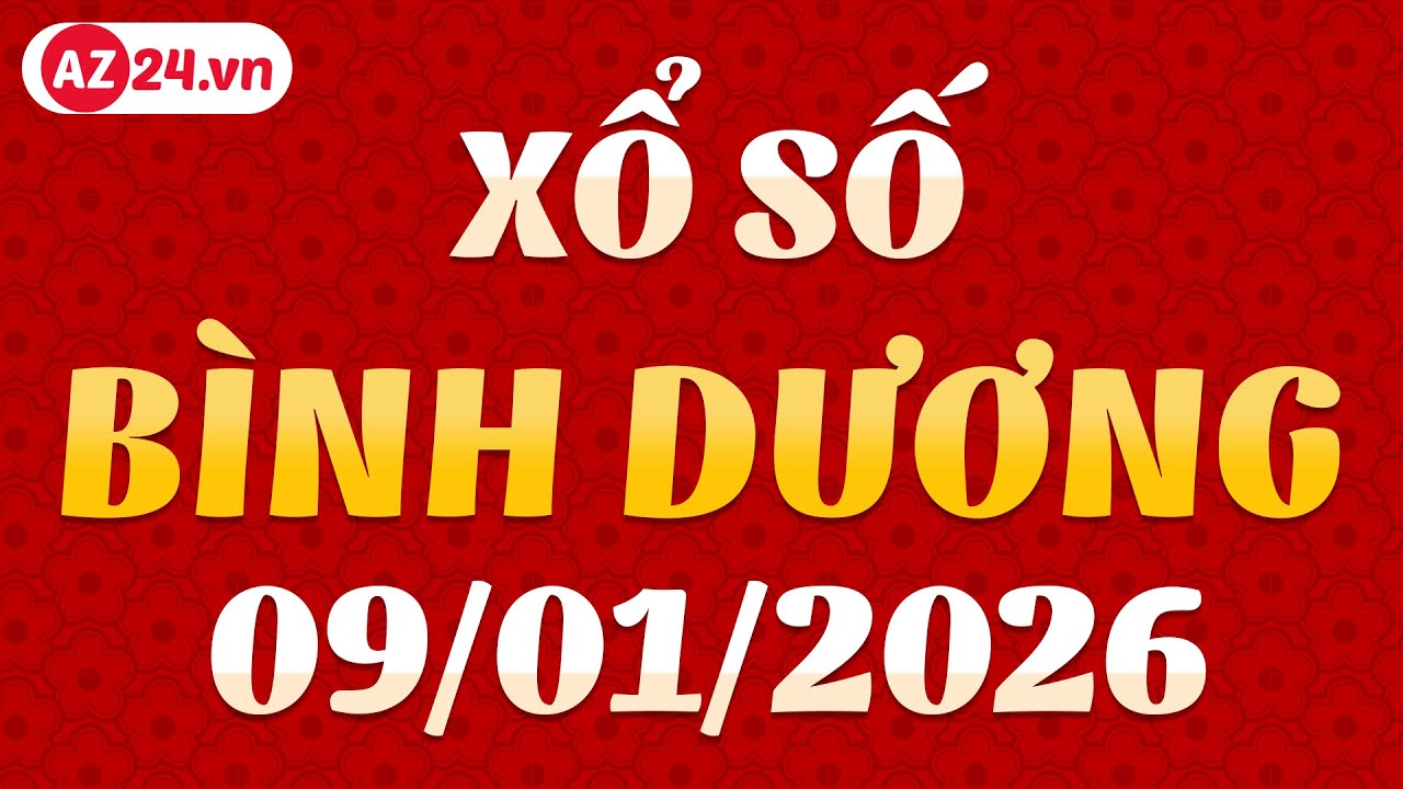 Xổ số Bình Dương ngày 9 tháng 1 - XSBD - SXBD - XSBDUONG - Kết quả xổ số Bình Dương hôm nay thứ 6