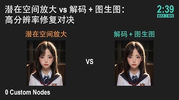 🟠中文: 潜在空间放大 vs 解码 + 图生图：高分辨率修复对决