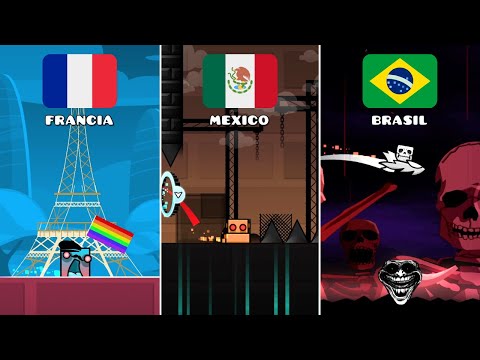 The most famous level in each country | Geometry Dash