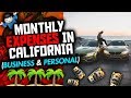 My Monthly Expenses Living In California At 18 (Business & Personal)