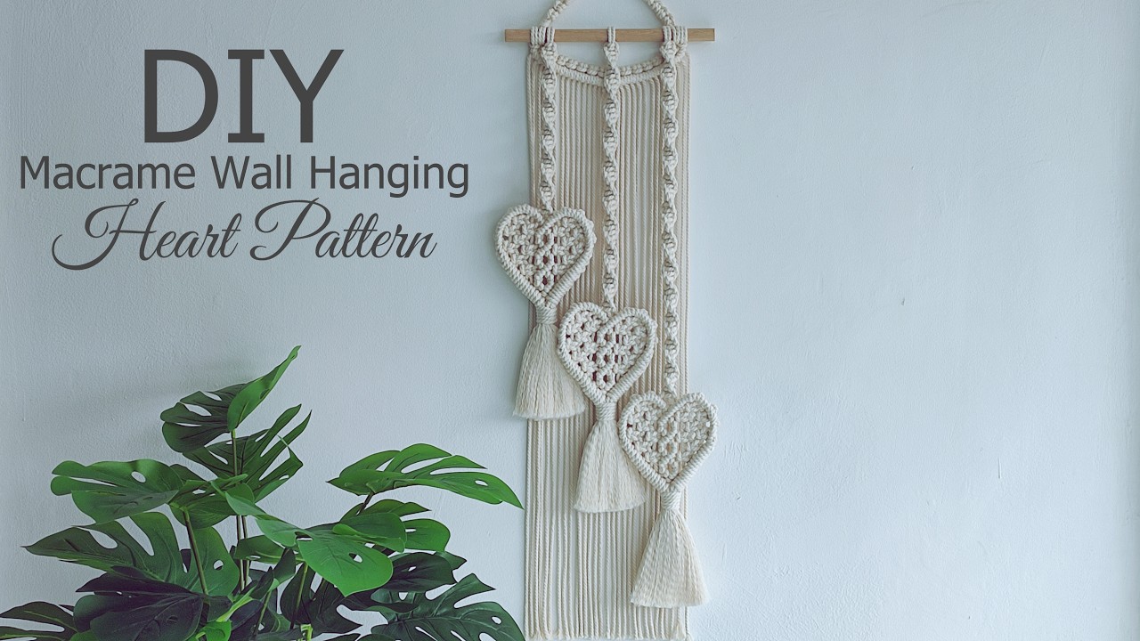 Настенная подвеска в форме сердца из макраме своими руками | Идеи подарков ко Дню святого Валентина